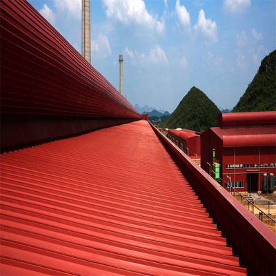 Casa pré-fabricada Q345 Tin Roof Maintenance industrial 0.8mm 50mm galvanizados