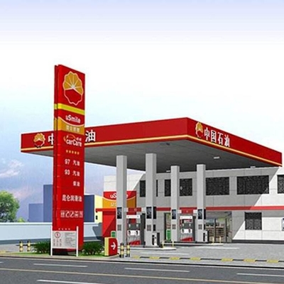 Os toldos do posto de gasolina do GB que perfuram o dossel do beliche da gasolina pintaram personalizado