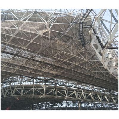 Q235 Estrutura de aço pré-fabricada personalizada Alta resistência ao fogo Estrutura de estrutura espacial de aço