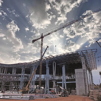 Q355 Estruturas espaciais de aço Edifício do terminal do aeroporto para edifícios de grande diâmetro