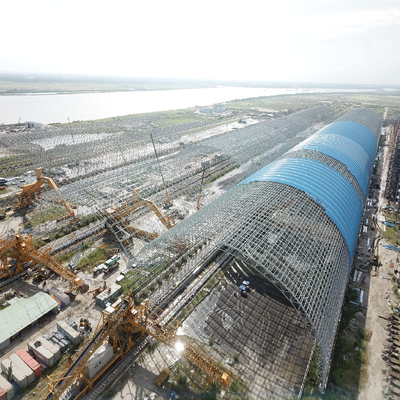 Período da grade do quadro do espaço da construção 100-300m da armação de aço Q345 de pouco peso grande