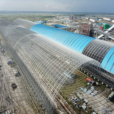 Período da grade do quadro do espaço da construção 100-300m da armação de aço Q345 de pouco peso grande