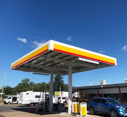 Da construção nova do dossel do posto de gasolina de Q235B período 10m Darkgray grande