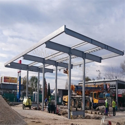 Da construção nova do dossel do posto de gasolina de Q235B período 10m Darkgray grande
