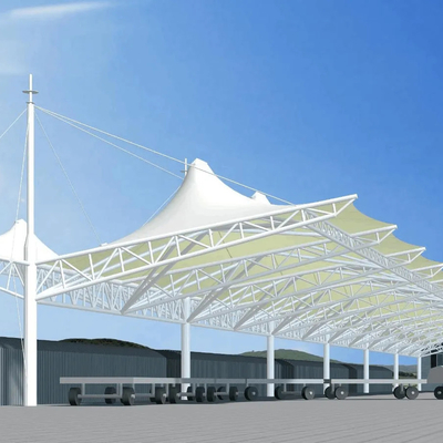 Toldos brancos da tela da tensão da estrutura elástica pré-fabricada do PVC