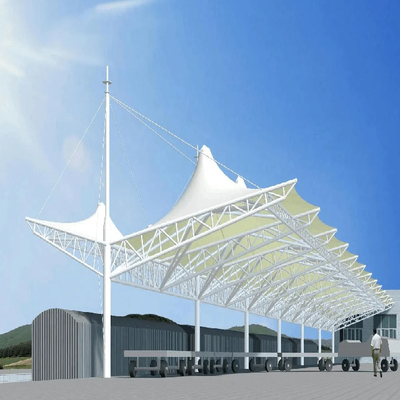 Toldos brancos da tela da tensão da estrutura elástica pré-fabricada do PVC