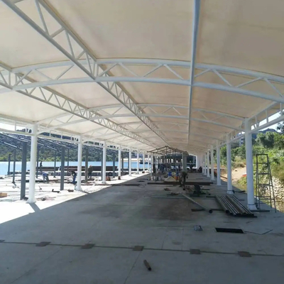 Estrutura da membrana da tensão Q235 que constrói o telhado do plutônio 0.6mm impermeável