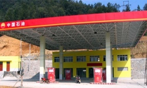 Anti construção 100-300m do dossel do posto de gasolina da corrosão S355JR que soldam