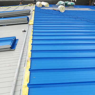 Casa pré-fabricada Q345 Tin Roof Maintenance industrial 0.8mm 50mm galvanizados