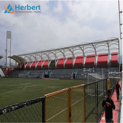 construções Q235 da estrutura da membrana da tensão do telhado PVDF de 0.8mm para esportes Sdium