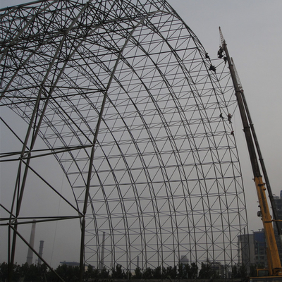 Construções de armação de aço da casa pré-fabricada que dobram a estrutura de telhado 150mm do quadro do espaço do arco