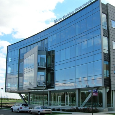 Exterior de alumínio da parede de cortina de Rockwool que vitrifica a extrusão da liga de alumínio de 120mm