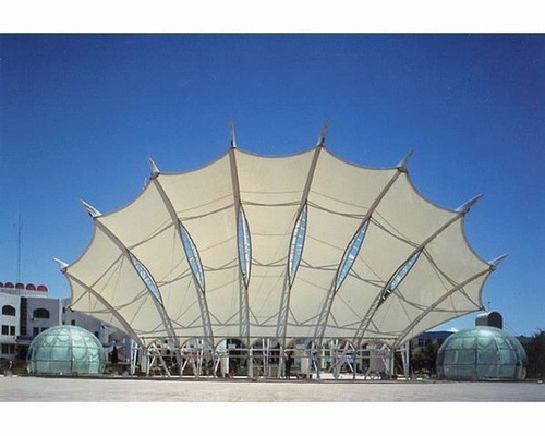 Estrutura elástica da membrana do telhado da arquitetura 120mm 50mm da tela da tensão Q355