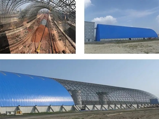 Galpão de carvão de grande extensão Projeto de estrutura de aço Construção de edifício
