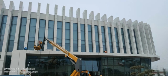 O material de Q235 Q355 vitrificou o exterior de alumínio das paredes de cortina