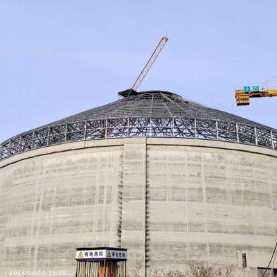 Estrutura pré-fabricada de armações espaciais de aço Q235 para silo de clínquer