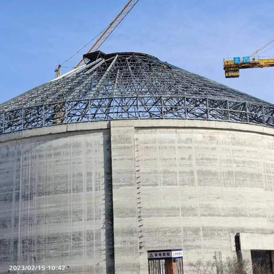 Estrutura pré-fabricada de armações espaciais de aço Q235 para silo de clínquer