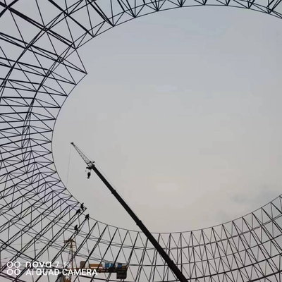 Construção clara pré-fabricada da estrutura de construção da armação de aço diâmetro de 70m e de 90m para o stoge