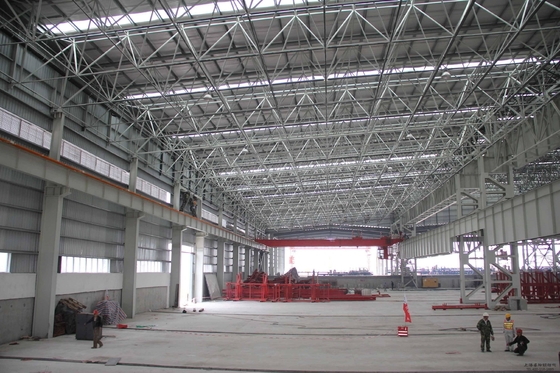 Estrutura de aço pré-fabricada Construção Estrutura de treliça de aço de grande comprimento
