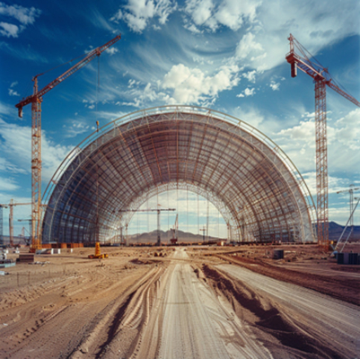 Large Span Bolt Ball Design Estrutura Espacial de Aço para Edifício de Armazém de Carvão