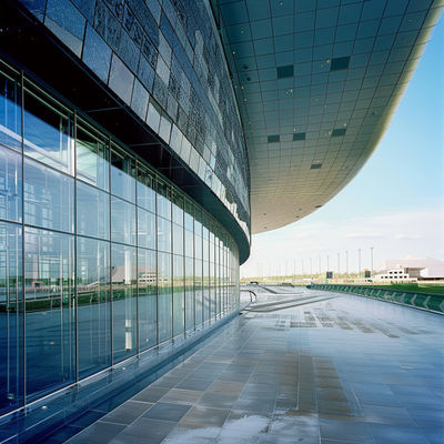 Estrutura espacial de aço para estruturas suspensas em salas de cinema que maximizem o espaço e a qualidade do som