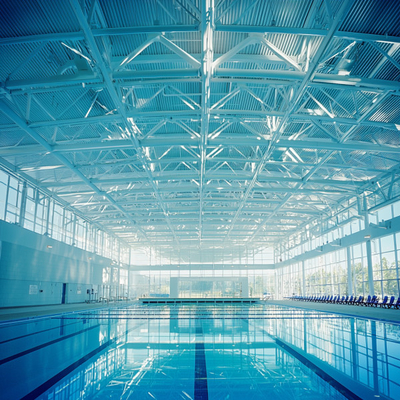 Estruturas de teto de piscinas de aço Soluções duráveis e elegantes