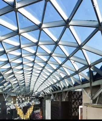 Estruturas pré-fabricadas de aço, telhado triangular de iluminação com vidro