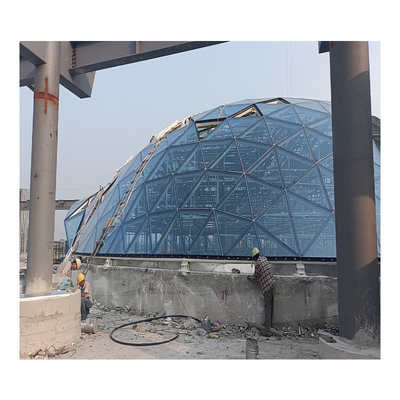 Painel de fachada de vidro de parede de cortina de alumínio de cor azul para estruturas de aço Solução de projeto de edifícios no mercado global